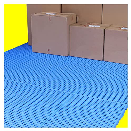 Rack De Stockage De Palette En Plastique, Étagère De Supermarché Robuste, Tapis Anti - Humidité De Ventilation De Grille Épissable Pour L'entrepôt, L'usine, L'atelier ( Color : Blue , Size : 100x80x5c