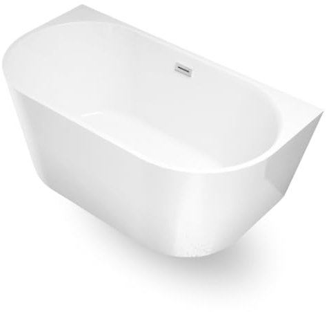 Ogomondo Vasca Monia in Acrilico Colore Bianco Lucido Filo Muro