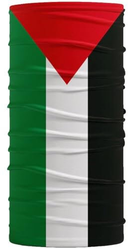 Dinntty Palästina-Flagge Halstuch Gesichtsmaske Abdeckung Winddicht Sonnenschutz palästinensische Flagge Karte Bandana Halstuch Schal für Männer und Frauen