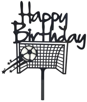 Football Cake Toppers, PT Haahoos Football Birthday Decorations Soccer Sports Cake Topper Happy Birthday Cake Decorations for Boys Men Fans Birthday Anniversary Party Supplies