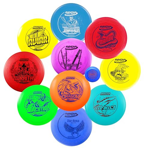 Innova Disc Golf Set 10 Pack – Disc Golf Starter Set for Beginners with Disc Golf Drivers, Mid-Ranges, Putters