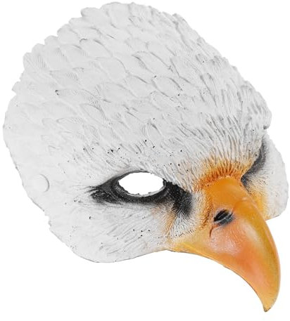 SHERCHPRY Adler Maske Horror-Gesichtsmaske Mütze Vogel Maske ihram Maskerade-Maske Karnevalspartymaske Vogel Kostümzubehör Mann Kleidung Partybedarf bilden Schnabel Pu Weiß