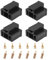 Tiardey 4 pièces H4 prise de phare automobile connecteurs mâles et femelles prise d'ampoule 3 broches pour ampoules de phare H4
