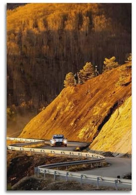 WRC 2024 Monte Carlo Rallye-Poster, GR Yaris, Rennwagen, Galopp, dekorative Leinwand, Familienschlafzimmer, Kunstwerk, Bild, Gemälde, 30 x 45 cm