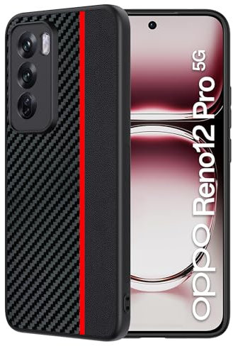 FDHYFGDY Custodia per Oppo Reno 12 Pro 5G, Protezione Robusta, PU, Unisex, Tinta Unita