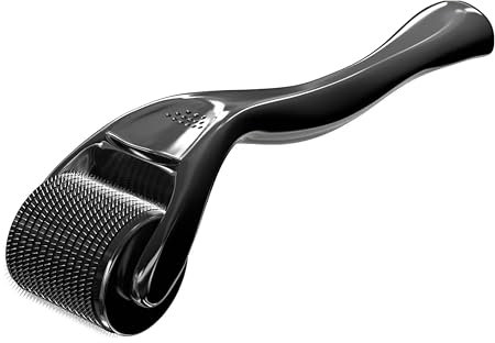 Micro Needling Roller à barbe en acier inoxydable 540 pour cheveux, corps, usage domestique (noir)