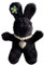 Morain Cartoon-Plüsch-Schlüsselanhänger, schöne Plüsch-Hängedekoration, Schlüsselanhänger für Geldbörse, Tasche, Rucksack, Schwarz , Pendant 3*2cm