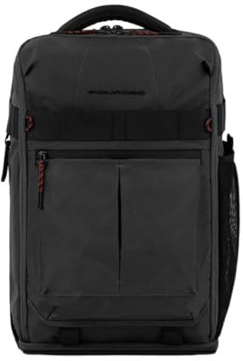 PIQUADRO Zaino sportivo porta pc e iPad® in tessuto riciclato con vano porta scarpe, cinghia sternale, attacchi per lucchetto e per caschetto da bici Numero comparti: 2 Può contenere: notebook da 15,6