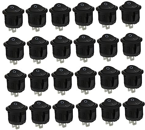 Zerodeko 24Stücke Kippschalter Pin Bootswippschalter Für Auto Und Boot Langlebig Hitzebeständig Stabile Installation Optimal Für Modellbau Und Rc Anwendungen