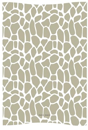 Anti Roll Changing Mat by Mama Shack - Baby Changing Mat with Wedge Design - Waterproof - Fits Most Baby Changing Tables - 67 x 44 cm (Giraffe Print)