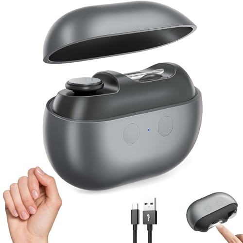 Elektrische Nagelknipser, 3 in 1 Elektrische Nagelfeile Mit Led-Licht, Nagelknipser Elektrisch mit 2 Gesch-Ultraleise, Electric Nail Clippers, Fräser Nägel für Kinder Senioren Erwachsene Babys