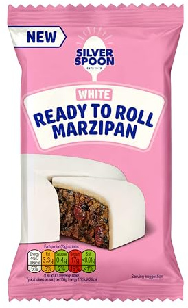 Silver Spoon - Rollfertiges Marzipan 500g - Einfach anzuwenden - Geschmeidige und Glatte - Leicht Auszurollen - Für Tortendekoration - Vegan & Glutenfrei - Einzelpackung