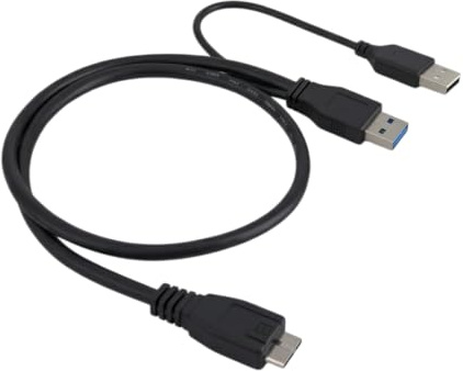 FARLINK External Hard Drive Cable Micro USB 3.0 for HDD | Micro USB 3.0 Micro-B Cable for External Hard Drive Compatible with Seagate, WD, Toshiba HDD Hard Drive Cord (0.5m)