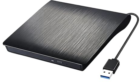 Lethra External CD DVD Drive Enclosure Case (No Drive Included), Portable USB 3.0 and Type-C CD DVD RW Writer Reader Burner Compatible with Desktop/Mac/Windows 11/10/8/7/Xp/Vista/Linux