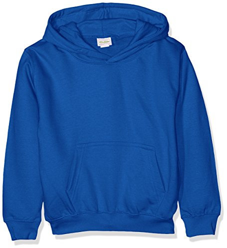 AWDis Boy's Kids Hoodie, Blue (Royal Blue), Large