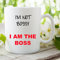 MUG FANTAISIE drôle I Am The Boss Tasse Tasse en céramique BUREAU DE TRAVAIL Bossy blague wsdmug683