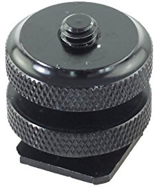 Dual Nuts Tripod Mount Screw | 1/4 -20 | Light Stand Adapter Screw Mount Hot Shoe