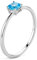 Miore Ring Damen Weißgold 9 Karat / 375 Gold Solitär Blauer Topas