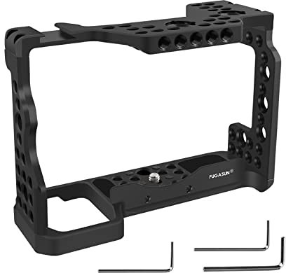 FUGASUN Cage de Caméra pour Sony A7II / A9 / A7III / A7M3 / A7RIII - Compatible avec A73 A7R3 - Rig avec Chaussure Froide