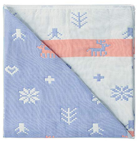 Hayisugar Baby Decke Kuscheldecke, super weich,110x110cm, 100% Baumwolle, 6-lagig, Babydecke, Kinderwagendecke, Einschlagdecke, Kinderdecke,Erstlingsdecke, Lila Elche