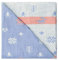 Hayisugar Baby Decke Kuscheldecke, super weich,110x110cm, 100% Baumwolle, 6-lagig, Babydecke, Kinderwagendecke, Einschlagdecke, Kinderdecke,Erstlingsdecke, Lila Elche