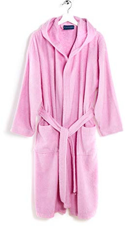 Caleffi Minorca Accappatoio con Cappuccio, Cotone , Confetto, XL, 75876