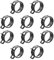 MroMax Schlauchschellen mit konstanter Spannung, 32 mm, Federband-Typ, Schlauchschellen, Mangan-Stahl, Klemme für Kraftstoffleitung, Silikonschlauch, schwarz, 10 Stück