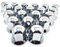 Easy Link 100 x Lange 32mm Radkappen Chrom Radmutterkappen Radmutterschutz Kunststoff SW LKW Anhänger