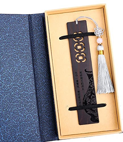 Toirxarn handgefertigtes hölzernes Lesezeichen-Geschenkbox-Set, hölzernes Lesezeichen mit schönen Quasten , ist ein einzigartiges Geschenk für Lehrer, Schüler, Männer und Frauen.