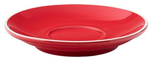 Utopia Barista Red Saucer 6inch/15cm - Case of 6 - Latte Saucers, Coffee Service