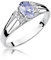 Damen Ring 585 14k Gold Weißgold echt Tansanit Edelstein Diamanten Brillanten