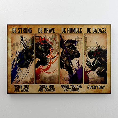 TNND Ninja Turtle Poster – Vintage Metall Wandkunst – Retro Schildkröte Kunst – 20,3 x 30,5 cm – Mehrzweck-Raumdekoration