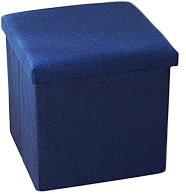 Schreibtisch Hocker Aufbewahrung Ottoman Cube Leinen Kleiner Couchtisch Fußstütze Hocker Sitz, Klappspielzeug Brust zusammenklappbar für Kinder Gepolsterter Sitz Aufbewahrung Ottoman Aufbewahrung Otto