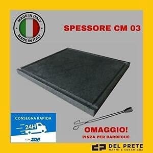 PIETRA LAVICA OLLARE LAVA SAPONARIA per BARBECUE BBQ 2cm TUTTE LE MISURE 2 cm (70 x 40 cm 02)
