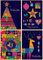 the lazy panda card company 40 x recycelte weihnachtskarten mit umschlag set - modernem Design