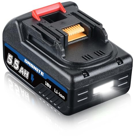 BL1850B 5,0Ah Li-ion Ersatzakku für Makita Akku 18V BL1860B BL1860 BL1840B BL1835 BL1830 BL1830B BL1845 194204-5 LXT-400 Kompatibel mit Makita 18V Akku mit LED-Beleuchtung
