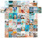 50-teiliges Wand-Collage-Set ästhetisches Bild Raumdekoration Wandkunstdrucke Albumabdeckungen Retro-Design ästhetische Poster einzigartige Indiewohnheim-Foto-Anzeige für Raumdekoration (Traumstrand)
