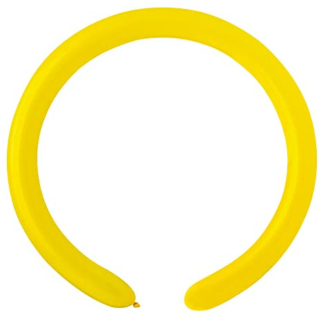 Bolsa 100 globos moldeables de látex natural Premium Quality D4 (Ø 5 cm/2), amarillo