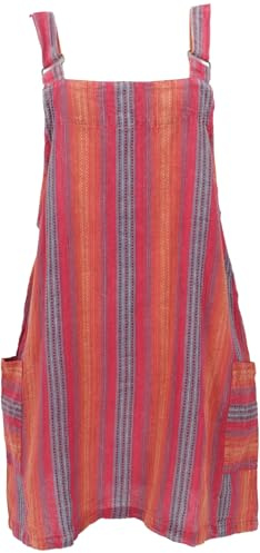 GURU SHOP Salopette a righe, rosso/arancione, 46