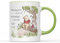 SMARTYPANTS Sarcastic Winnie The Pooh and Piglet Mug Tea Coffee Cup - Watercolour Novelty Cute Sweet Funny Rude Swear Quote Best Friend Pig Bear Home Gift Present (Light Green Handle Prime)