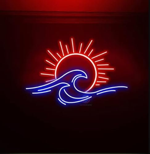 Ulalaza Lumières décoratives LED, Interface USB, montagnes, lever du soleil, coucher de soleil, enseignes au néon, décoration murale, Art de noël, luminosité réglable 40x38cm