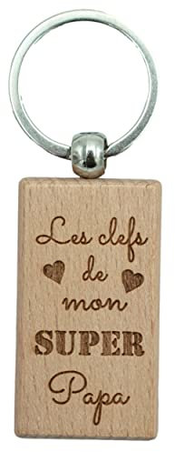Ernestine - Porte-clés papa - cadeau fête des père et fête des grands pères - idée annonce grossesse et naissance - porte clefs personnalisé - cadeau papa anniversaire Noël naissance papa clefs clés