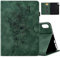 MonsDirect Case for 2021 iPad Mini 6th Generation 8.3 inch Case, Soft Suede Leather Multi-Angle Stand Cover, Smart Auto Wake/Sleep Folio Case with Pen Holder & Card Slots for iPad Mini 6 2021, Green