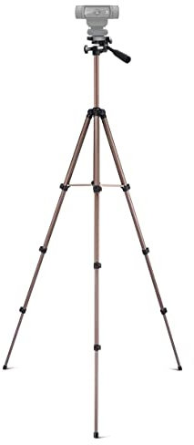 Webcam Tripod Stand, Camera Tripod Holder compatible with Logitech C920 Brio StreamCam C930 C922 C925 C615 webcams - 125cm Height