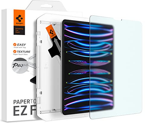 Spigen PaperTouch EZ Fit kompatibel mit iPad Pro 11 Zoll M2 (2022), iPad Pro 11 Zoll (2021/2020/2018), iPad Air 5 10.9 Zoll (2022), iPad Air 4 (2020), Papier Textur, Matt, 9H Härte