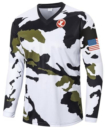 UGLY FROG Designs Bike Wear Herren Downhill Trikot Rage MTB Fahrrad Top Cycle Camouflage Nationalflagge Armband HFBA0813