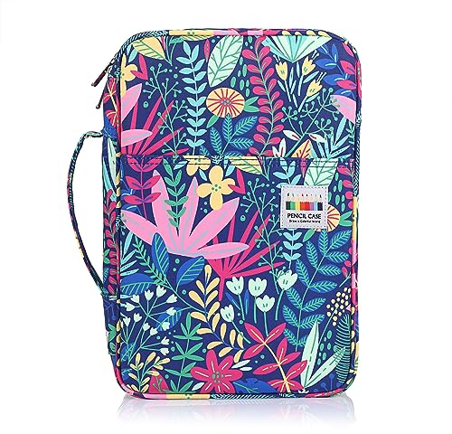 SUMTree Trousse à Crayons de Couleur pour 300 Crayons ou 204 Feutres, forêt | Portable, Trousse en polyester, Pour les amateurs de dessin, Pour l'École et Bureau