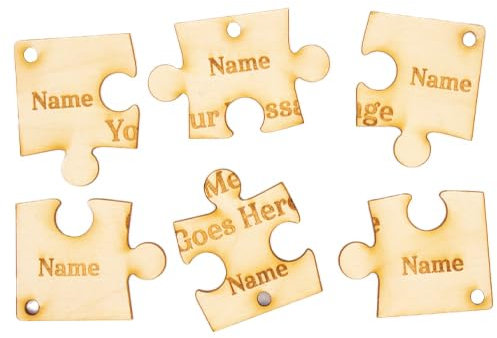 PARTYRAMA.CO.UK Personalised Family & Friends Puzzle Keyrings - Pack of 6