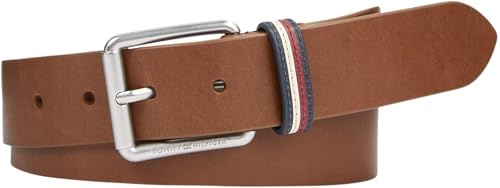 Tommy Hilfiger Herren Gürtel Ledergürtel, Braun (Tan), 115 cm