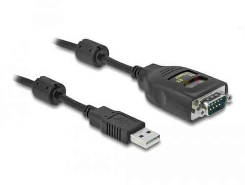 Adaptador USB 2.0 Tipo-A a serie RS-232 D-Sub de 9 clavijas Aislamiento galvánico de 2,5 kV 2 m